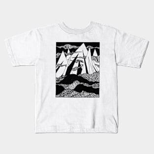 Mountain landscape - outdoors, adventure, journey Kids T-Shirt